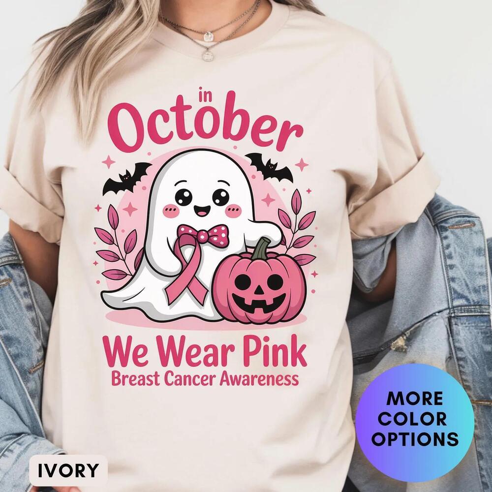 In October We Wear Shirt, Cute Ghost Awareness Tee